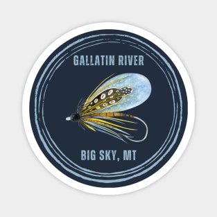 Gallatin River in Big Sky Montana Fly Fishing Magnet